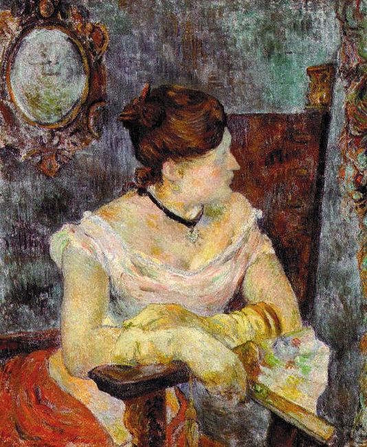 Paul Gauguin Madame Mette Gauguin in Evening Dress